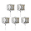5 Pcs Cube Foil Balloons 24 Inches Square Shaped-Black