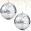 2 Pack 12 Inches Disco Light Mirror Ball Stylish Mirror Ball for Club Stage Event Festivals Party Decor
