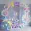 22Inch Iridescent Peral White 4D Sphere Balloons (4pcs)