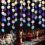 4 Pcs Iridescent Glitter Round Dots 13.12 ft Plastic Circle Dot Streamer