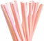 Foil Iridescent Pink Pearl Disposable Paper Paper Straws Pack 100