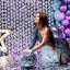 2 Packs Glittery Disco Ball Foil Curtain Backdrops