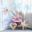 4pcs Iridescents Clear Buttefly Foil Balloons, 26"