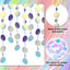 4 Pcs Iridescent Glitter Round Dots 13.12 ft Plastic Circle Dot Streamer