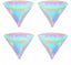 4Pcs Iridescent Diamond 4D Balloons, 24"