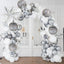 6 PCS Disco Holographic Balloons Silver Disco Mylar Foil Balloons 22"