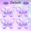 4pcs Iridescents Purple Buttefly Foil Balloons, 26"