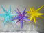26Inch Iridescent Blue Exploding Star Balloons, Crystal Holographic 4 Sets