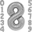 40 Inch Disco Number Balloons Large Silver Disco