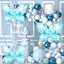 4pcs Iridescents Blue Buttefly Foil Balloons, 26"