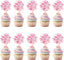 Sparkle Firework Cupcake Toppers, 10 Pcs-Pink