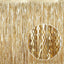 2 Pack Wavy Champagne Gold Metallic Tinsel Foil Fringe Curtains Backdrop - 3.3X6.6ft