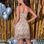 Suspender Skirt, V-neck Sequined Fringed Dress