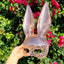 Rose Gold Disco Ball Mirror Bunny Mask