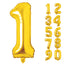 Large Number 0 Balloons, Giant Foil Helium Fillable Baloon 40 Inch Age Birthday Anniversary Party Decoration with Rose Gold (0-9)
