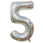 40 Inch Large Hologrphic Laser Silver Digital Aluminum Film Balloon