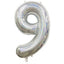 40 Inch Large Hologrphic Laser Silver Digital Aluminum Film Balloon