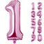 Large Number 0 Balloons, Giant Foil Helium Fillable Baloon 40 Inch Age Birthday Anniversary Party Decoration with Rose Gold (0-9)