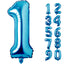 Large Number 0 Balloons, Giant Foil Helium Fillable Baloon 40 Inch Age Birthday Anniversary Party Decoration with Rose Gold (0-9)