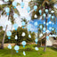 Pastel Cloud Hot Air Balloon Garland, Photo Prop Perfect for Themed Birthdays, Baby Showers, Weddings Decor 110 Inch/2.8M Each, Pack of 2, Each String 36 Pieces of Paper (Blue)