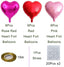 24pcs Heart Shape Foil Balloons Red Pink Kit 18"