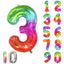 Large Number 0 Balloons, Giant Foil Helium Fillable Baloon 40 Inch Age Birthday Anniversary Party Decoration with Rose Gold (0-9)