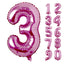 Large Number 0 Balloons, Giant Foil Helium Fillable Baloon 40 Inch Age Birthday Anniversary Party Decoration with Rose Gold (0-9)