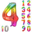 Large Number 0 Balloons, Giant Foil Helium Fillable Baloon 40 Inch Age Birthday Anniversary Party Decoration with Rose Gold (0-9)