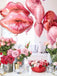 Kiss Foil Balloon Set, Lips 18" + Heart 18"-8PCS