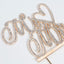 Mr and Mrs Wedding Cake Topper - Premium Rose Gold Metal Rhinstone
