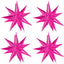 Hot Pink Star Balloons Metallic 50 Pcs Starburst Balloons Foil Spike Balloon 26 Inch