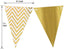 Sparkly Paper Pennant Banner Triangle Flags Bunting 8.2 Feet and Tissue Paper Tassels Garland 15 pcs