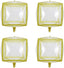 4D Foil Balloons Cube Diamond Shaped Helium Balloons for Wedding Bridal Baby Shower Birthday Grad Party Decor Pack of 4