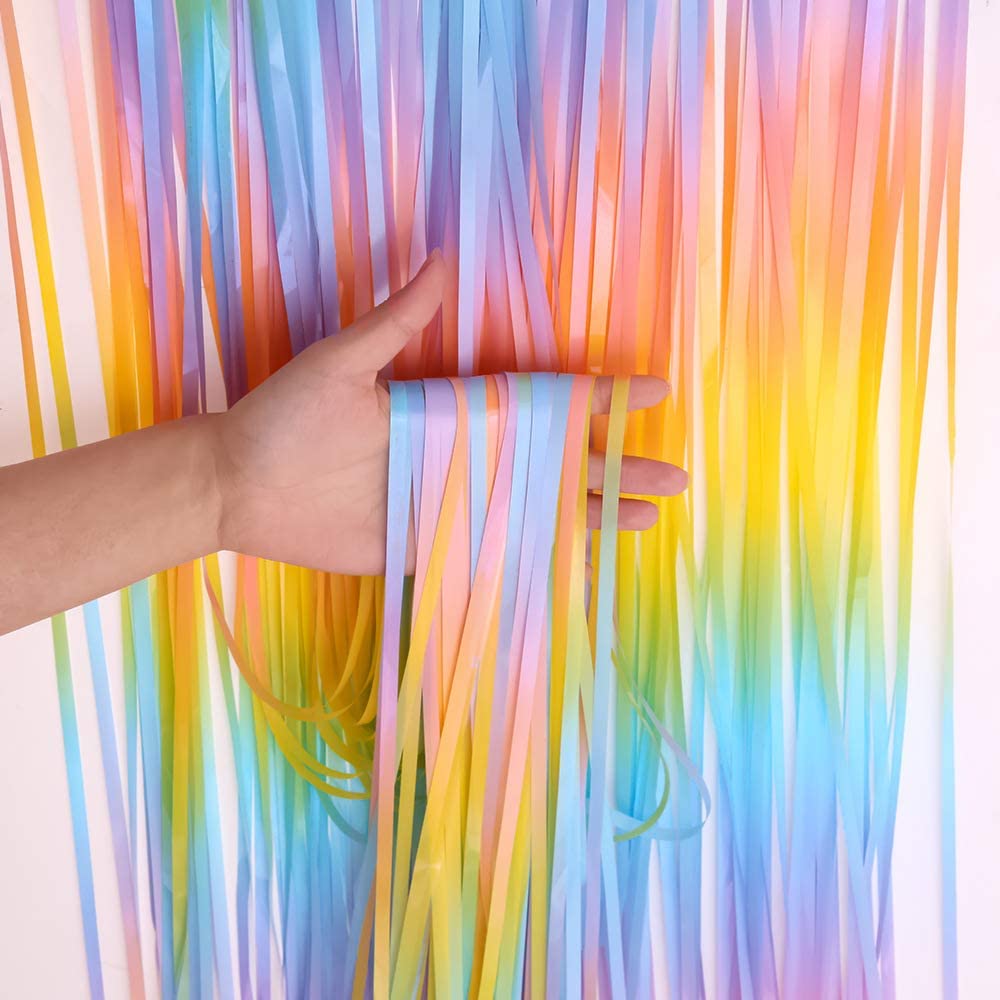 3 Pack Fringe Curtains Party Decorations,Tinsel Backdrop Curtains for Parties,Photo Booth Wedding Graduations Birthday Christmas Event Party Supplies (Pink)