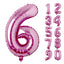 Large Number 0 Balloons, Giant Foil Helium Fillable Baloon 40 Inch Age Birthday Anniversary Party Decoration with Rose Gold (0-9)