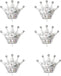 6 Pcs Jumbo 39.4 Inch Gold Crown Foil Balloons(Rose Gold)