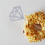 50 Pack Cupcake Toppers with Silver Glitter Diamond Shape