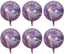 Marble Agate Balloon 6 Pieces 20" 4D Aluminum Foil Balloon