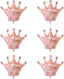 6 Pcs Jumbo 39.4 Inch Gold Crown Foil Balloons(Rose Gold)