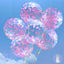 Confetti Pattern Bubble Balloons Self-Sealing 18" Self-sealing Bobo Balloons for Pink Birthday Party Bridal Shower Decoration Wedding Engagement Graduation Holiday Supplies