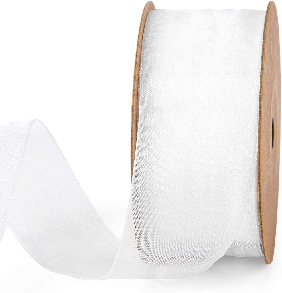 1 Inch Sheer Organza Ribbon - 25 Yards for Gift Wrapping, Bouquet Wrapping, Decoration, Craft - Rose