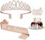 Birthday Decorations for Girls, Birthday Sash,Crown/Tiara,Candles,Cake Toppers.13th Birthday Gifts for Girls,Rose Gold 13 Birthday Decorations for Girls,13 Year Old Official Teenager Happy Birthday Decorations