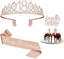 Birthday Decorations for Girls, Birthday Sash,Crown/Tiara,Candles,Cake Toppers.13th Birthday Gifts for Girls,Rose Gold 13 Birthday Decorations for Girls,13 Year Old Official Teenager Happy Birthday Decorations