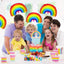6 Pieces Rainbow Shape Foil Balloons, 38"