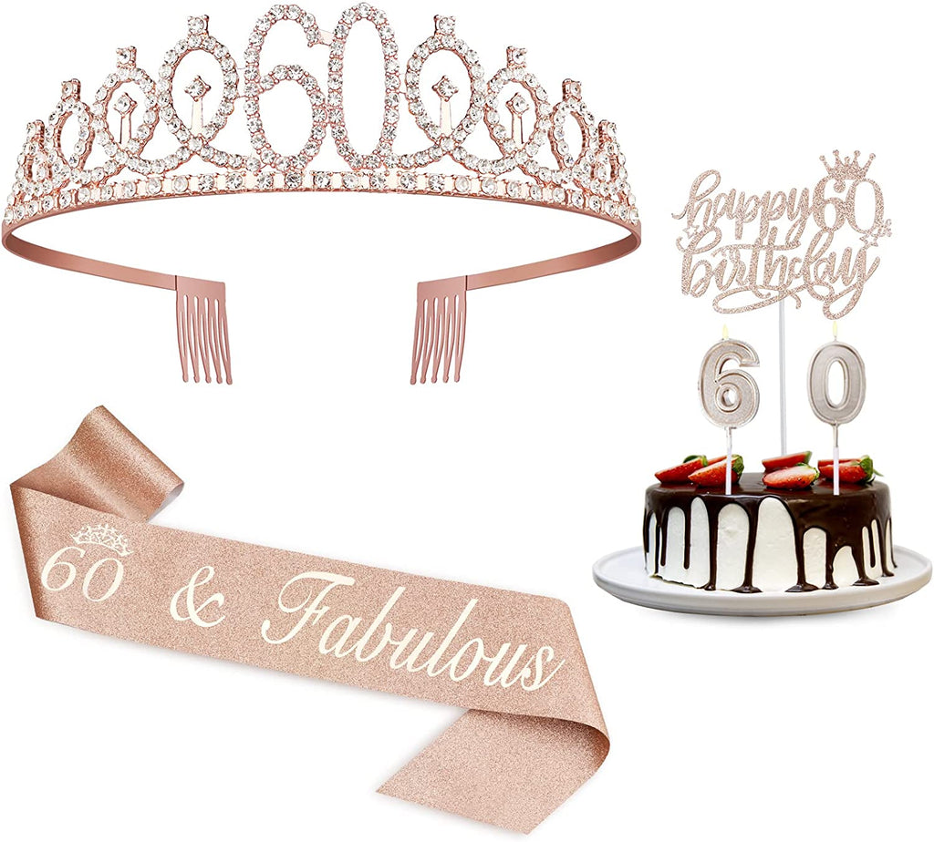 Birthday Decorations for Girls, Birthday Sash,Crown/Tiara,Candles,Cake Toppers.13th Birthday Gifts for Girls,Rose Gold 13 Birthday Decorations for Girls,13 Year Old Official Teenager Happy Birthday Decorations