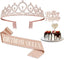 Birthday Decorations for Girls, Birthday Sash,Crown/Tiara,Candles,Cake Toppers.13th Birthday Gifts for Girls,Rose Gold 13 Birthday Decorations for Girls,13 Year Old Official Teenager Happy Birthday Decorations
