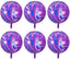 Marble Agate Balloon 6 Pieces 20" 4D Aluminum Foil Balloon