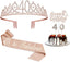 Birthday Decorations for Girls, Birthday Sash,Crown/Tiara,Candles,Cake Toppers.13th Birthday Gifts for Girls,Rose Gold 13 Birthday Decorations for Girls,13 Year Old Official Teenager Happy Birthday Decorations