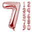 Large Number 0 Balloons, Giant Foil Helium Fillable Baloon 40 Inch Age Birthday Anniversary Party Decoration with Rose Gold (0-9)