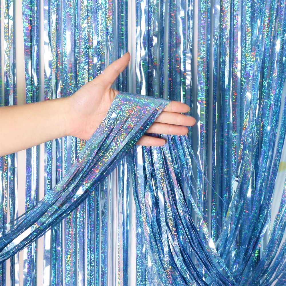 3 Pack Fringe Curtains Party Decorations,Tinsel Backdrop Curtains for Parties,Photo Booth Wedding Graduations Birthday Christmas Event Party Supplies (Pink)